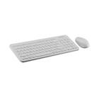 Kit Teclado E Mouse Sem Fio Teclas Redondas Branco Usb Multil