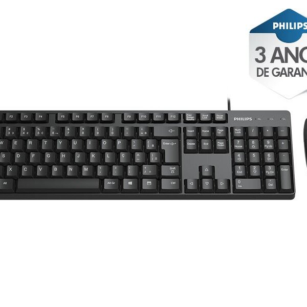 Kit Teclado E Mouse Teclado Spt6254 Perfil Baixo Abnt Usb Pre