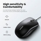 Kit Teclado E Mouse Ugreen Design Compacto Com Fio Preto