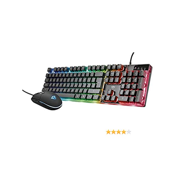 Kit Teclado E Mouse Usb Gamer Trust Gxt 838 Azor Rgb T23289
