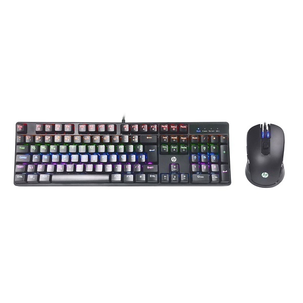 Kit Teclado E Mouse Usb Gaming Mechan Gm200 Preto Hp