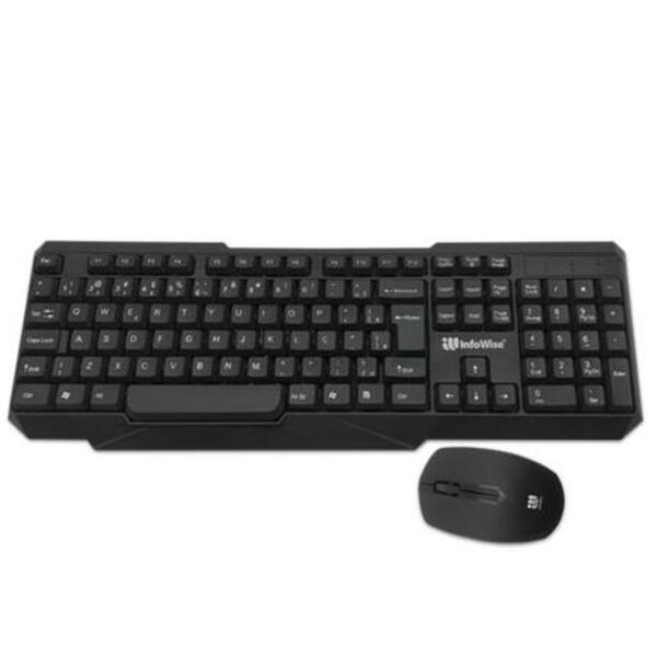Kit Teclado E Mouse Usb Wireless 1000dpi Infowise