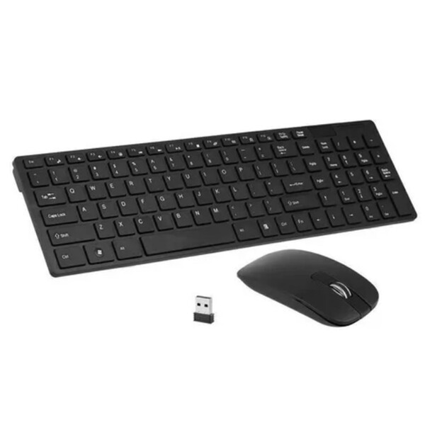Kit Teclado E Mouse Wireless S/fio Ultra Slim Muito Leve
