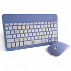 Kit Teclado E Mouse Wireless Slim A6732 Roxo Recarregável Par