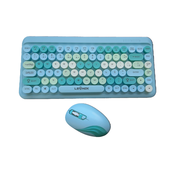 Kit Teclado Mouse Wireles Sem Fio Usb Bluetooth Colouful Ley-176a