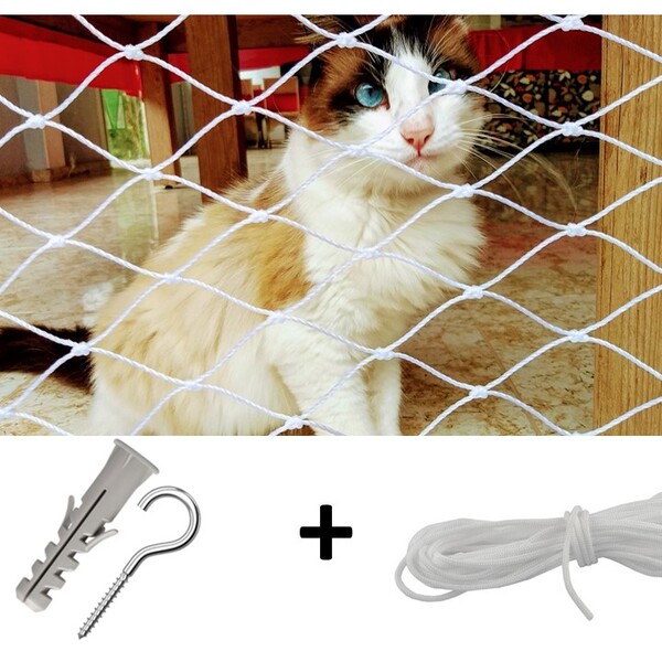 Kit Tela / Rede De Proteção 0,40x1,00m Janelas Varandas Gato