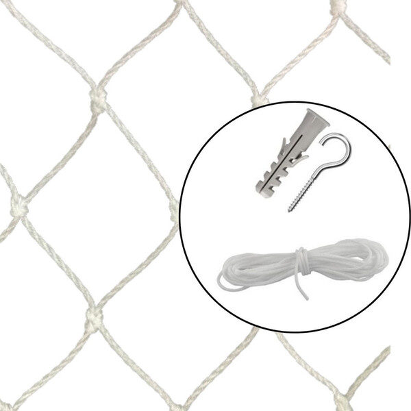 Kit Tela / Rede De Proteção 2,10x1,65m Na Cor Branca