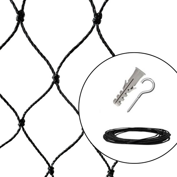 Kit Tela / Rede De Proteção 2,80x2,10m Na Cor Preta