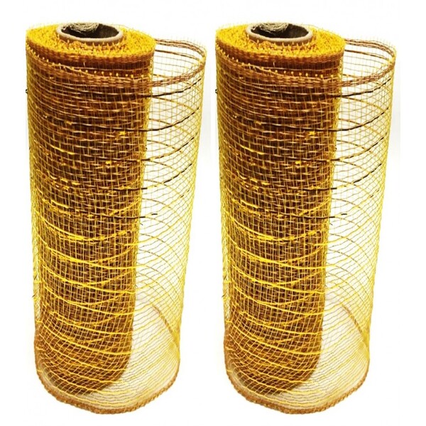 Kit Tela Decoração Natal Fita 25cmx5m Dourada 2 Peças - Magizi