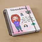 Kit Telemarketing Feminino Caneca E Agenda Cabelo:ruivo