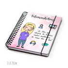 Kit Telemarketing Feminino Caneca E Agenda - Loiro Liso
