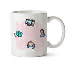 Kit Telemarketing Feminino Caneca E Agenda - Loiro Liso