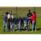 Kit Tenda Gazebo Base E Topo 3x3 M + 4 Paredes Azul Sem Janela