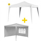 Kit Tenda Gazebo Branca Pernas Em Alumínio 3m X 3m Base E Top