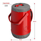 Kit Tererê Garrafa Térmica 2,5l E Copo Com Bomba Inox 650ml V