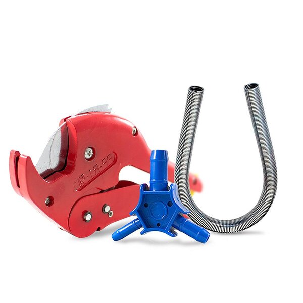 Kit Tesoura Pex + Escareador De Tubos + Mola 16mm