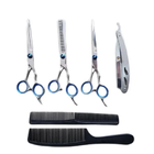 Kit Tesouras Profissional Cabelereiro Barbeiro