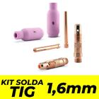 Kit Tig 1,6mm - 1 Bocal Cerâmico Tig Nº 4 / 1 Bocal Cerâmico