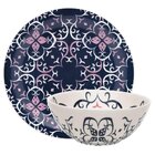 Kit Tigelas Bowl E Pratos De Sobremesa 20 Peças Floreal Hana