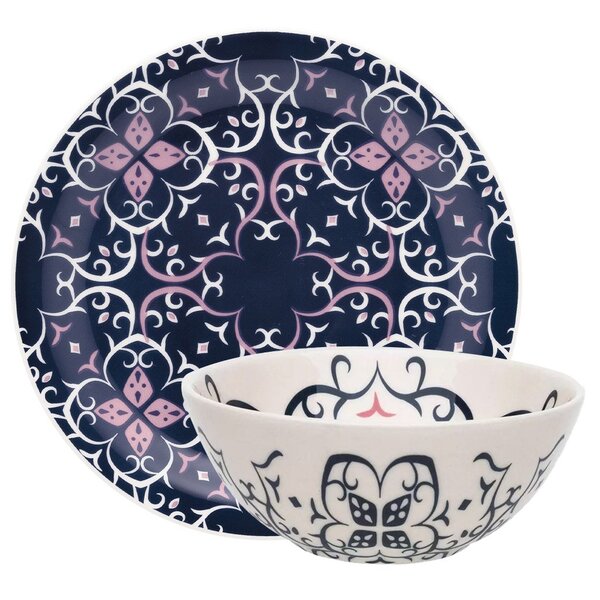 Kit Tigelas Bowl E Pratos De Sobremesa 20 Peças Floreal Hana