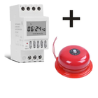 Kit Timer Escolar Automatizador Campainha + Sirene 220v