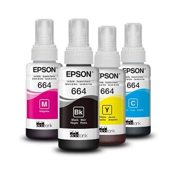Kit Tinta Epson Original T664 4 Cores 664 L395 L380 L375 L220