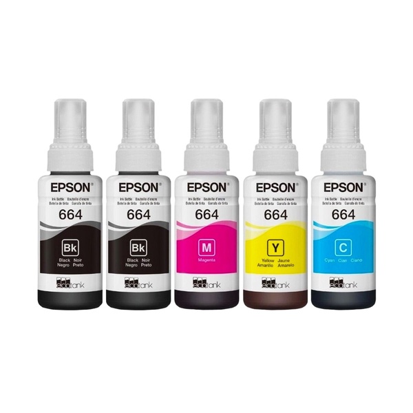 Kit Tinta Epson Original T664 5un 664 L395 L380 L375 L220 L45