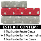 Kit Toalha 3 Peças Banho + Rosto 100 Algodão Felpudo Prisma D