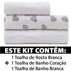 Kit Toalha 3 Peças Banho + Rosto 100 Algodão Felpudo Prisma D