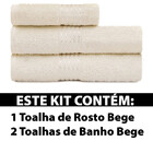 Kit Toalha 3 Peças Banho + Rosto 100 Algodão Felpudo Prisma D