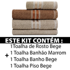 Kit Toalha 4 Peças Banhão + Rosto + Piso 100 Algodão Prestige