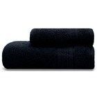 Kit Toalha Banho + Rosto Preto + Tapete