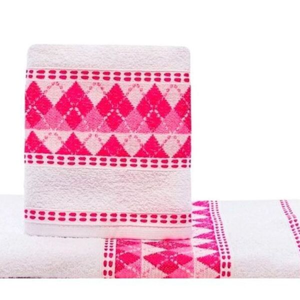 Kit Toalha De Banho E Toalha De Rosto Caixinha  Peonia