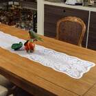 Kit Toalha De Mesa Quadrada + Caminho De Renda Costela De Adã