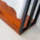 Kit Toalheiro E Porta Toalha Lovell Base Madeira Dhom