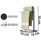 Kit Toalheiro E Porta Toalha Lovell Metal Lavabo Dhom