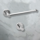 Kit Toalheiro Inox Cromado Porta Toalha Rosto Mãos Reto Cabid