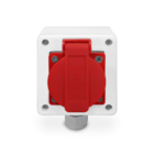 Kit Tomada + Caixa Branca Padrão Brasileiro 2p+t 20a Vermelha