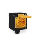 Kit Tomada + Caixa Preta Padrão Brasileiro 2p+t 20a Amarela 2