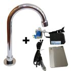 Kit Toneira Bica Alta Com Acionador Rodapé Bivolt