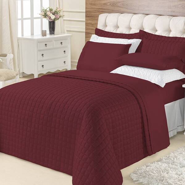 Kit Top Line Casal Queen 3 Peças Vinho