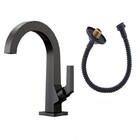 Kit Torneira Banheiro Bella E Flexível Preto Fosco Fani