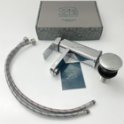 Kit Torneira Banheiro Cromada Bica Baixa E Válvula Click 7/8