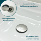 Kit Torneira Banheiro Cromada Bica Baixa E Válvula Click 7/8