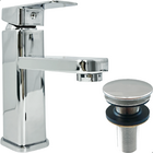 Kit Torneira Banheiro Cromada Bica Baixa E Válvula Click 7/8