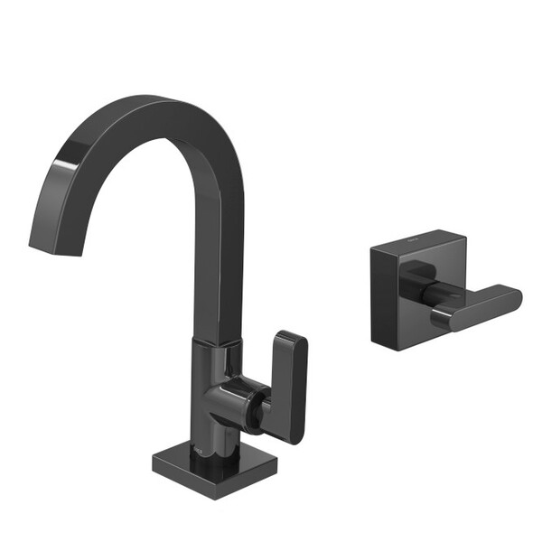 Kit Torneira Banheiro E Acabamento Soul Black Noir Deca
