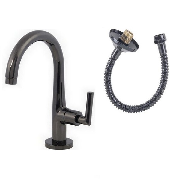 Kit Torneira Banheiro Jade E Flexível Grafite Brilhante Fani