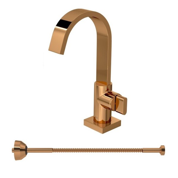 Kit Torneira Banheiro Polo E Flexível Red Gold Deca