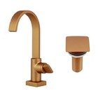 Kit Torneira Banheiro Prima E Válvula Rose Gold Fani