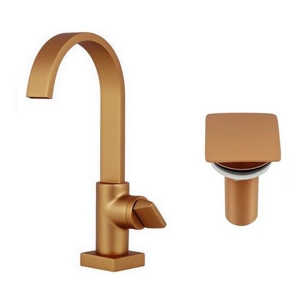 Kit Torneira Banheiro Prima E Válvula Rose Gold Fani